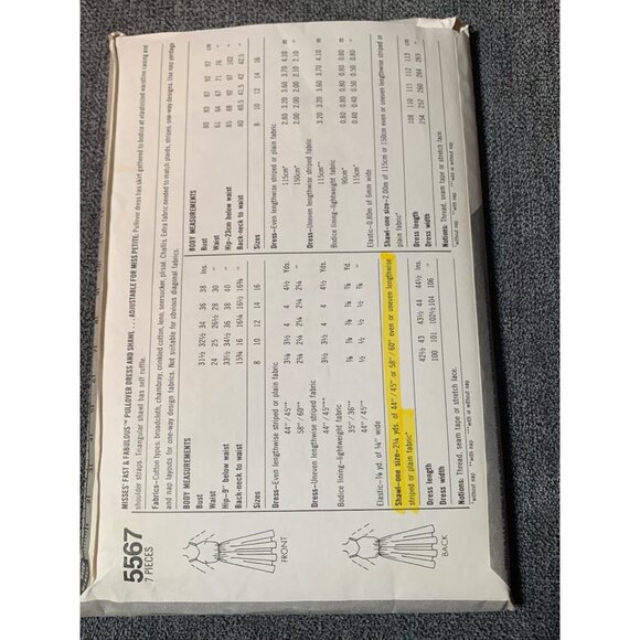 Simplicity Misses Dress Sewing Pattern sz 8 10 12 5567 - uncut - Picture 3 of 4